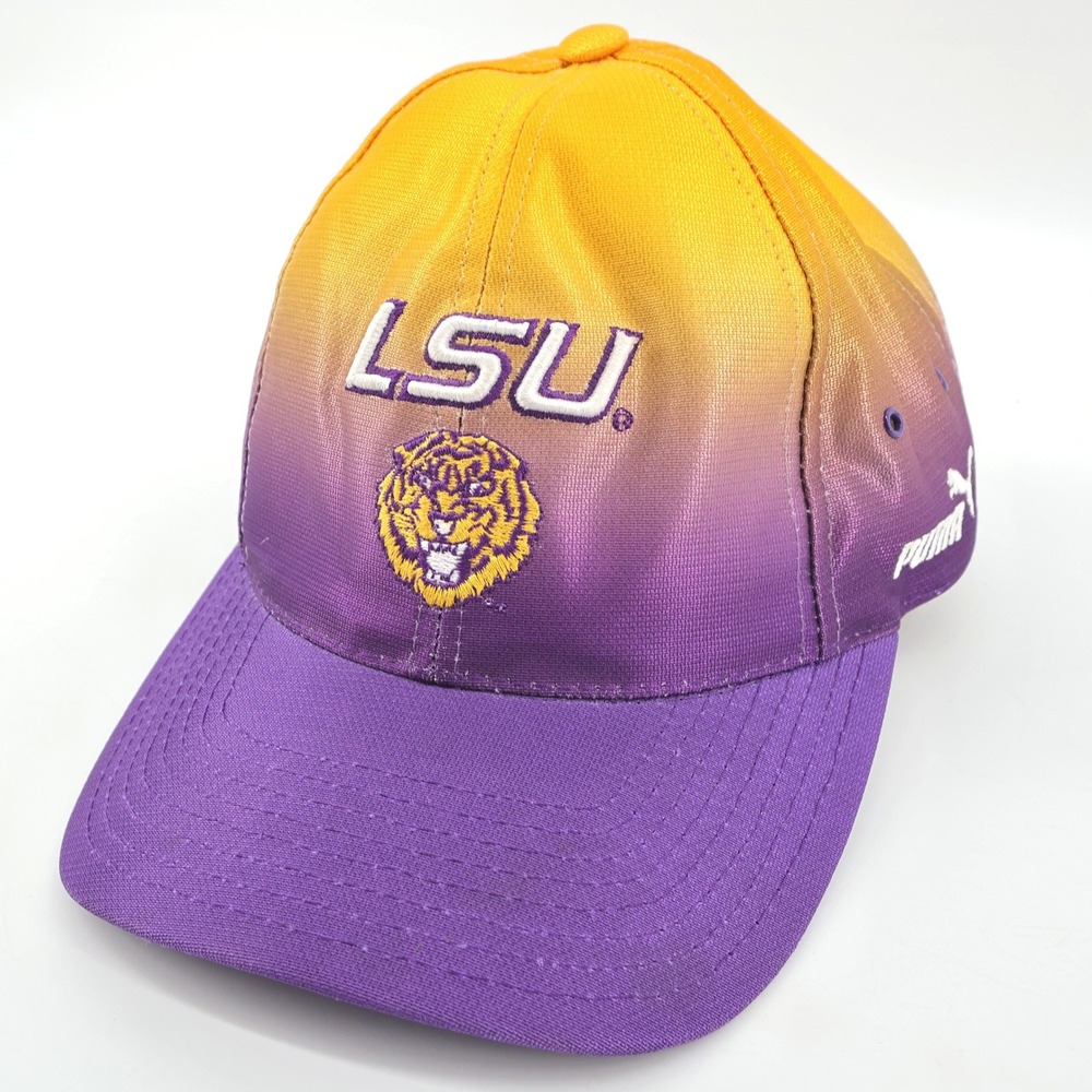 Puma LSU Tigers Iridescent Hat‎ Purple Yellow Gradient Adjustable Strapback